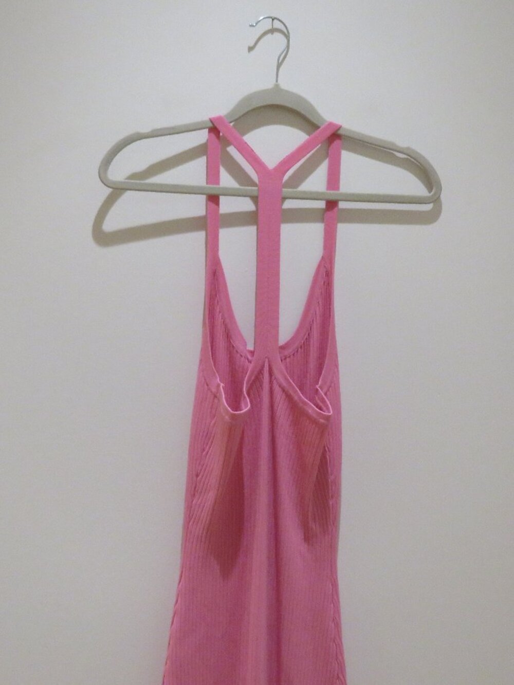 MESHKI Yasamin Ribbed Knit Maxi Dress in Pink Medium Bodycon Coquette Balletcore - Picture 12 of 15